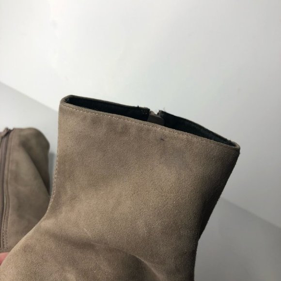 Pour La Victoire Taupe Suede Platform Booties 7 - Picture 6 of 8
